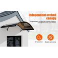 thumbnail image 1 of Aluminum Rainbow Arched Polycarbonate Canopy, Black Frame Brown Panel 61"×37.4" All-Weather & Multi-Wall Compatible, UV-Resistant Rain/Sun/Wind Shelter for Arched Doors/Windows/Buildings, 1 of 16