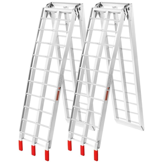 Aluminum Ramp 1500 LBS Foldable Loading Ramps for Pickup Trucks Bed 2 PCS