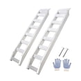 thumbnail image 1 of Aluminum Ramps, 1 Pack, 8810 lbs Capacity, Heavy-Duty Ramps with Top Hook Attaching End, Universal Loading Ramp for Motorcycles, Tractors, ATVs/UTVs, Trucks, Lawn Mowers, 72" L x 15" W, 1 of 9