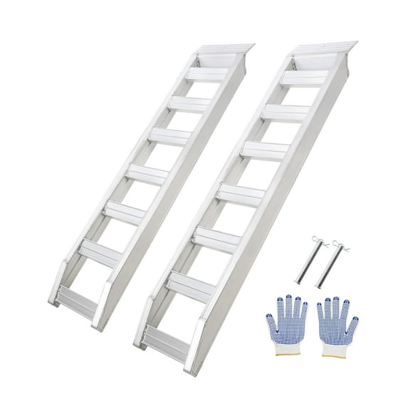 Aluminum Ramps, 1 Pack, 8810 lbs Capacity, Heavy-Duty Ramps with Top Hook Attaching End, Universal Loading Ramp for Motorcycles, Tractors, ATVs/UTVs, Trucks, Lawn Mowers, 72" L x 15" W