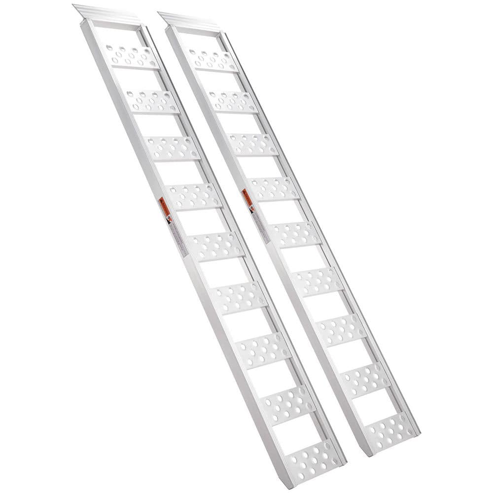 Aluminum Ramps, 1250 lbs. Straight Ramp with Treads and Load Straps ...