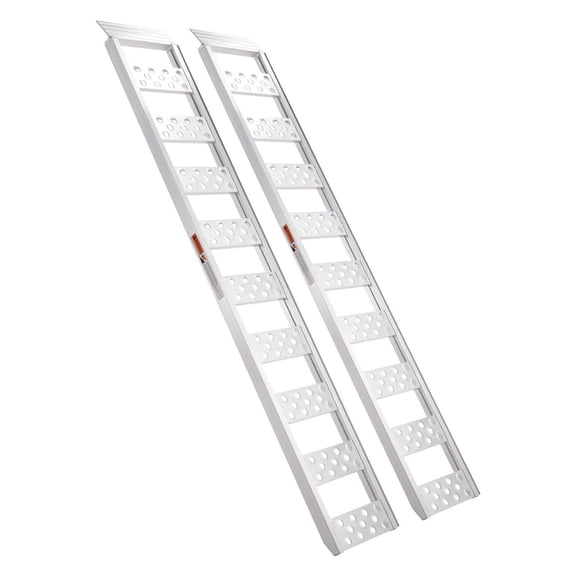 Aluminum Ramps 1250lbs Capacity - 2Pcs Straight Loading Ramps for Motorcycles ATVs Trucks - Portable Truck Bed Ramps with Treads & Straps - 78"L x 12"W