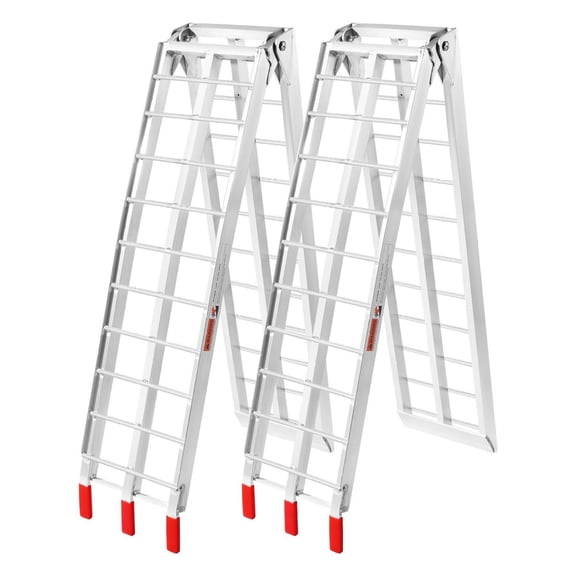 Aluminum Ramps 1500 lbs Capacity, Folding Loading Ramps for Trucks & Trailers - Dirt Bike, ATV, UTV, Lawn Mower - 89"L x 12"W (2 Pack)