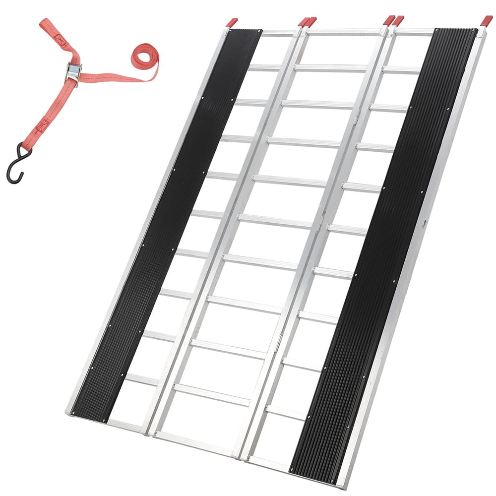 Aluminum Ramps, Folding Loading Ramps (2 Pcs Set) for Pickup Trucks Bed ...