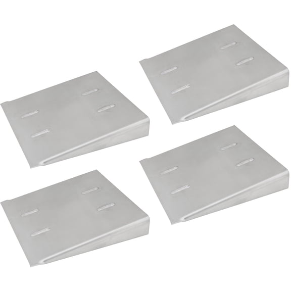 Speedway Motors Aluminum Scale Ramps Set of 4 for 2.5 Inch Pads, 15 x 15 x 2.5 Inches, Lightweight Braced Design for Accurate Vehicle Weighing, Suspension Bind Relief
