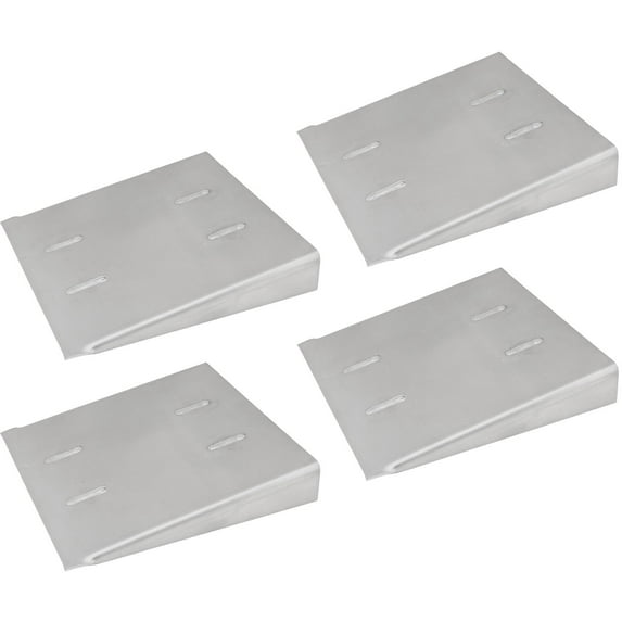 Speedway Motors Aluminum Scale Ramps Set of 4 for 2.5 Inch Pads, 15 x 15 x 2.5 Inches, Lightweight Braced Design for Accurate Vehicle Weighing, Suspension Bind Relief