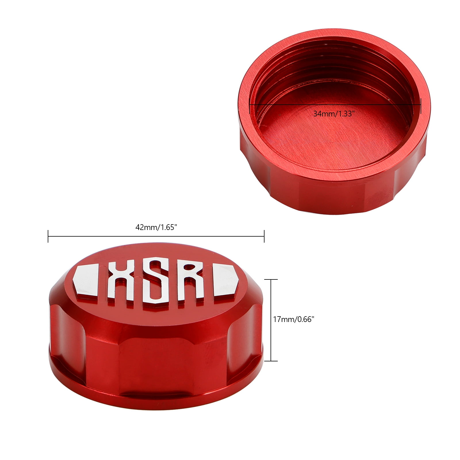 Aluminum Rear Brake Fluid Cap Red For Yamaha XSR 125 XSR 155 XSR 700