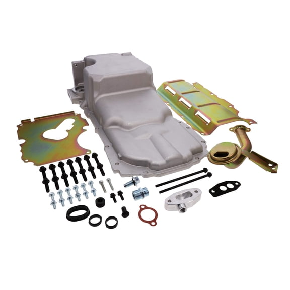 Aluminum Rear Sump Low-Profile Retro-Fit Oil Pan for GM LT - Satin