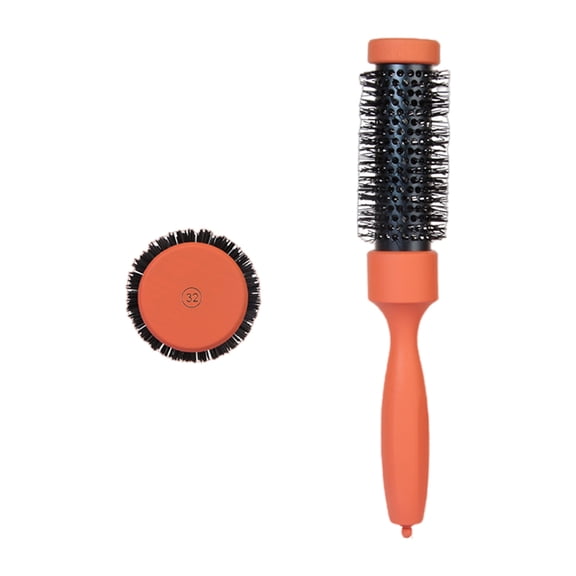 Aluminum Reinforced Ceramic Roller Brush For Salon Quality Curls Thermal Protective Beech Handle NonSlip Grip Styling