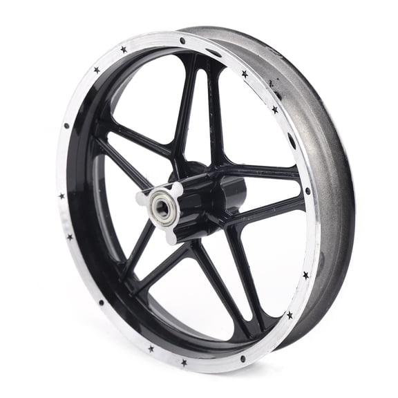 Aluminum Replacement Wheels for 49-50cc Electric Scooters, e-Bikes, Mini Pocket Bikes, 2.50-10 Size, Black Front and Rear Wheels