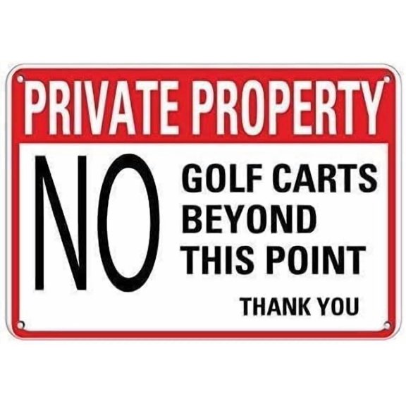 Aluminum Retro Private Property Sign 8"x12" Summer Color