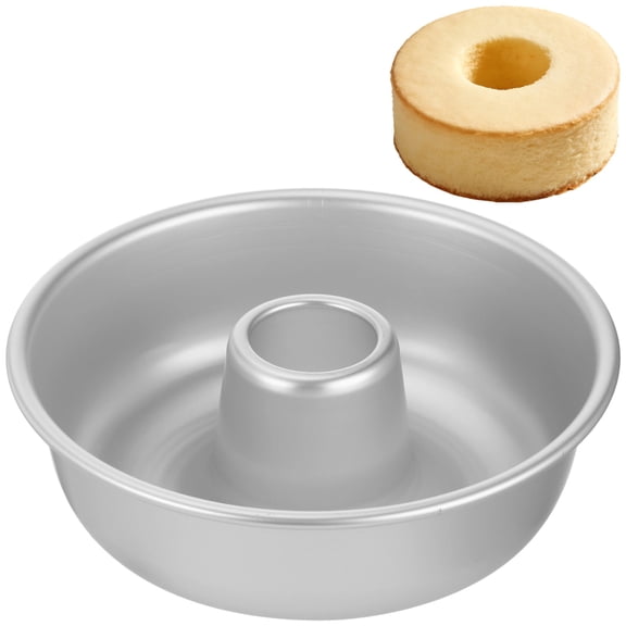 Aluminum Ring Cake Pan, Anodized Non-Stick Round Pound Cake Mold with Central Chimney Tube, Even Heating & Easy Release, 9.1" x 3" for Chiffon, Chocoflan, Donuts and Baking Desserts