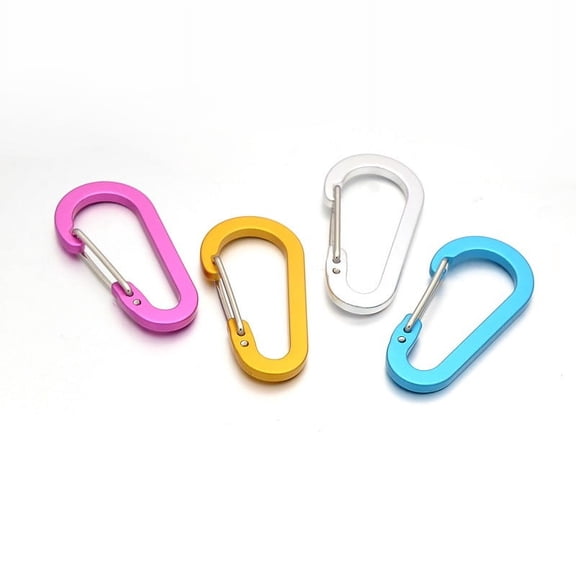 Aluminum Rock Climbing Carabiners Key Clasps Quick Links with Iron Findings Mixed color 60.5x30.5x9mm