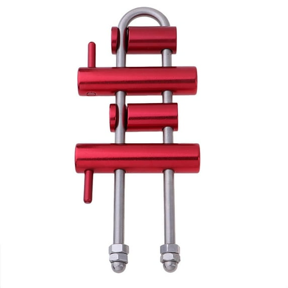 Aluminum Rock Climbing Rack Descender Rappelling Descending Bar Red