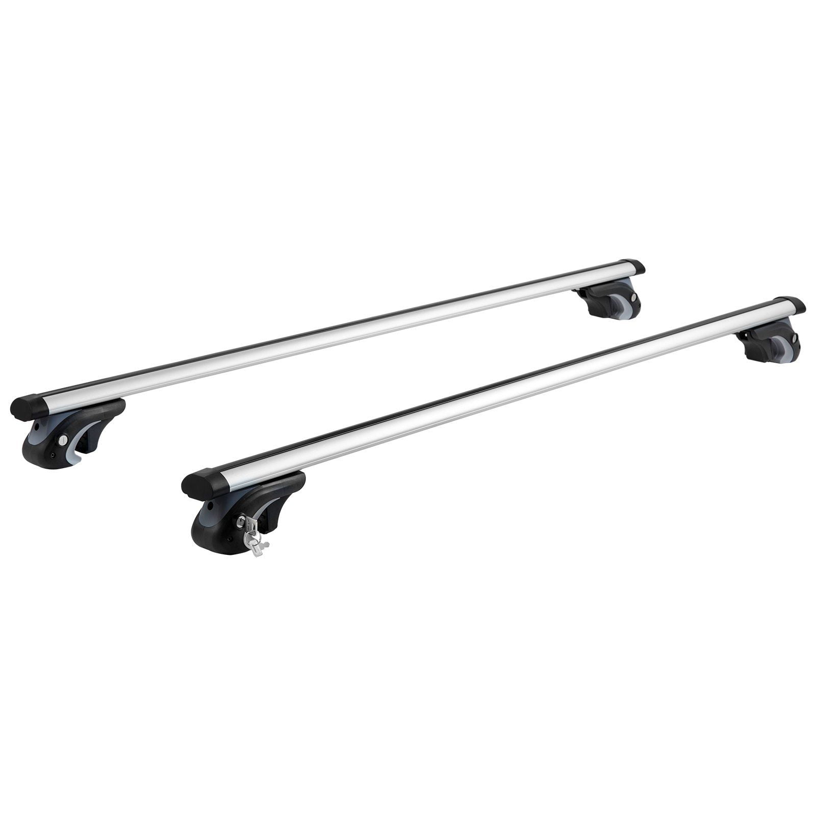 Aluminum Roof Rack Cross Bars 200 lbs Load Capacity Adjustable with Locks Fit Raised Side Rail SUVs Sedans Vans