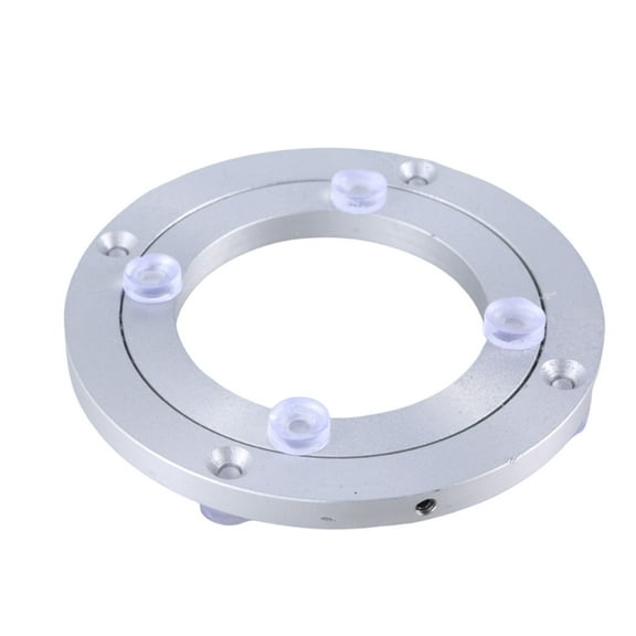 Swivels Base Practical Rotating Stand Aluminum Revolving Platform Display Stand Simple Install for 20-25cm Glass Dishes