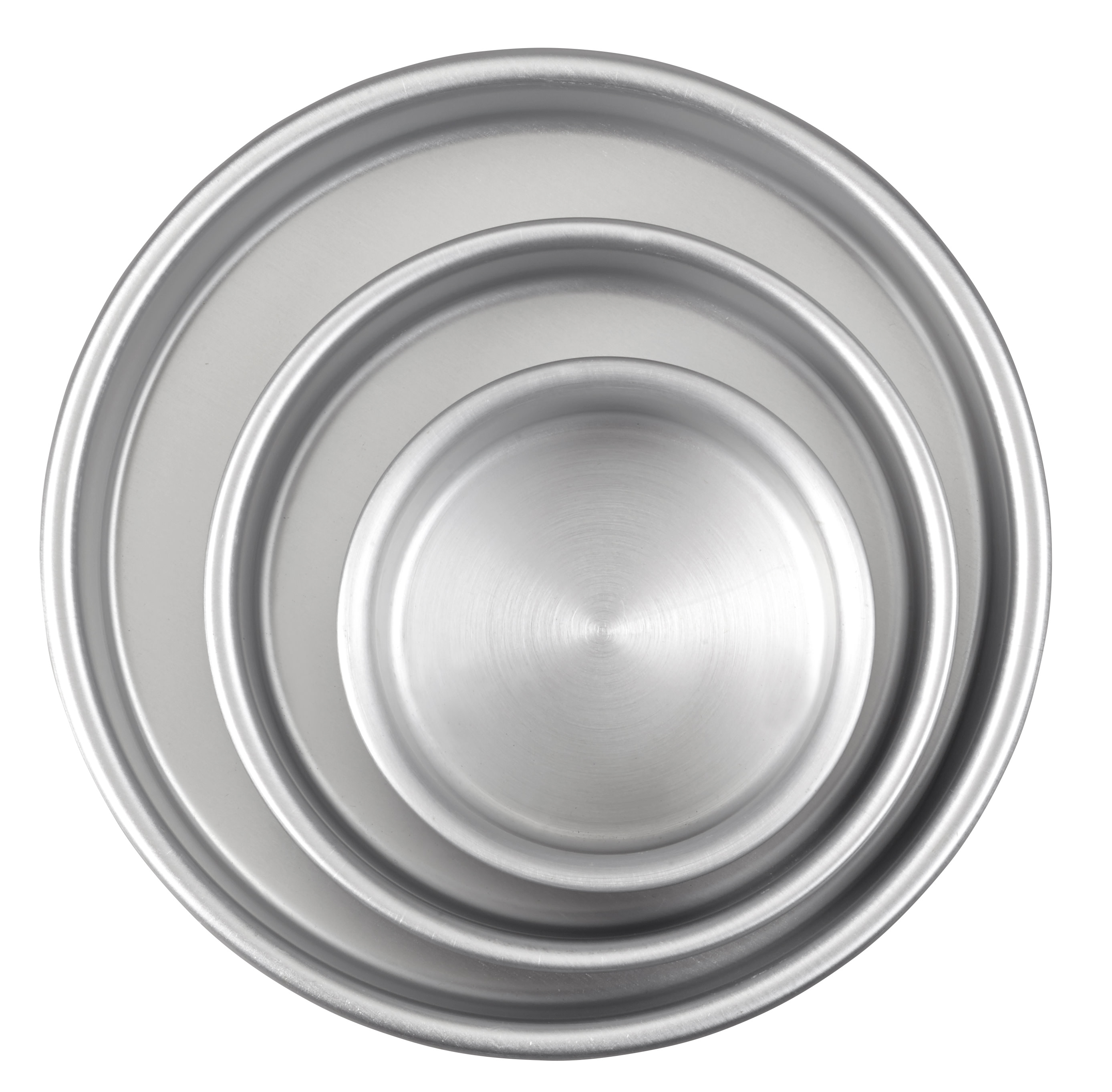 Wilton Aluminum Non-Stick Bakeware Round Cake Pans, 4", 6", 8" Layer Cake Pans, 3 Piece Set