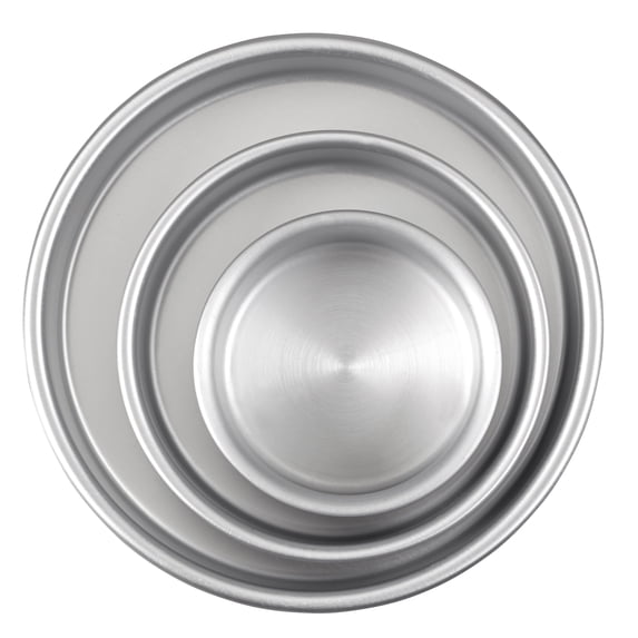 Wilton Aluminum Non-Stick Bakeware Round Cake Pans, 4", 6", 8" Layer Cake Pans, 3 Piece Set