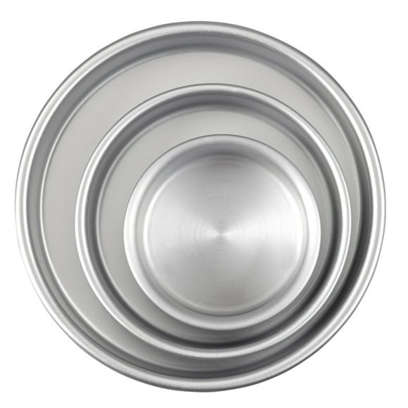 Wilton Aluminum Non-Stick Bakeware Round Cake Pans, 4", 6", 8" Layer Cake Pans, 3 Piece Set