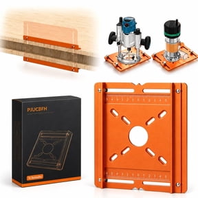 Aluminum Router Base Plate, Precision Woodworking Mounting Plate with Dual Scales, Adjustable Universal Fit for Most Routers, Accurate Cutting Positioning Tool for Carpentry Workshop