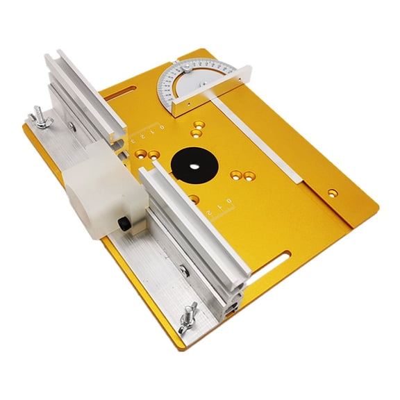 Aluminum Router Table Insert Plate W/ Miter Gauge for Woodworking Benches Table Saw Multifunctional Trimmer Engraving Machine ,for Accurate Evaluation