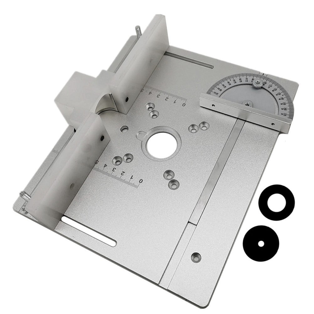 Aluminum Router Table Insert Plate Wood Milling Flip Board Trimming Table Saw
