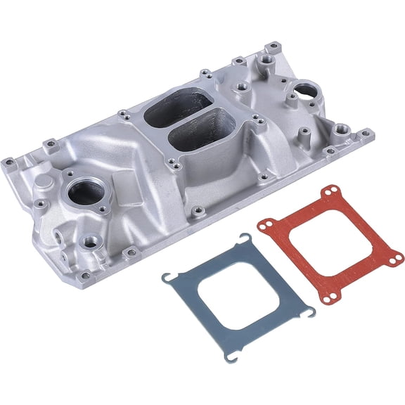 Aluminum Satin Intake Manifold for SBC Small Block Chevy 1996-2002 Vortec 350