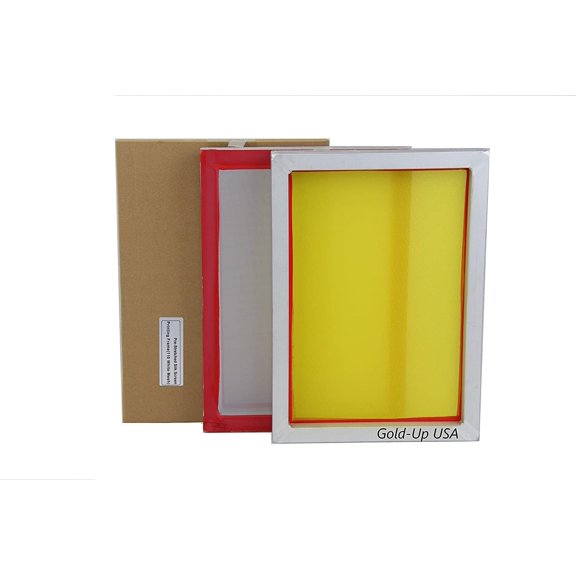 Aluminum Screen Printing Screens, Size 10 x 14 Inch Pre-Stretched Silk Screen Frame (305 Yellow Mesh)