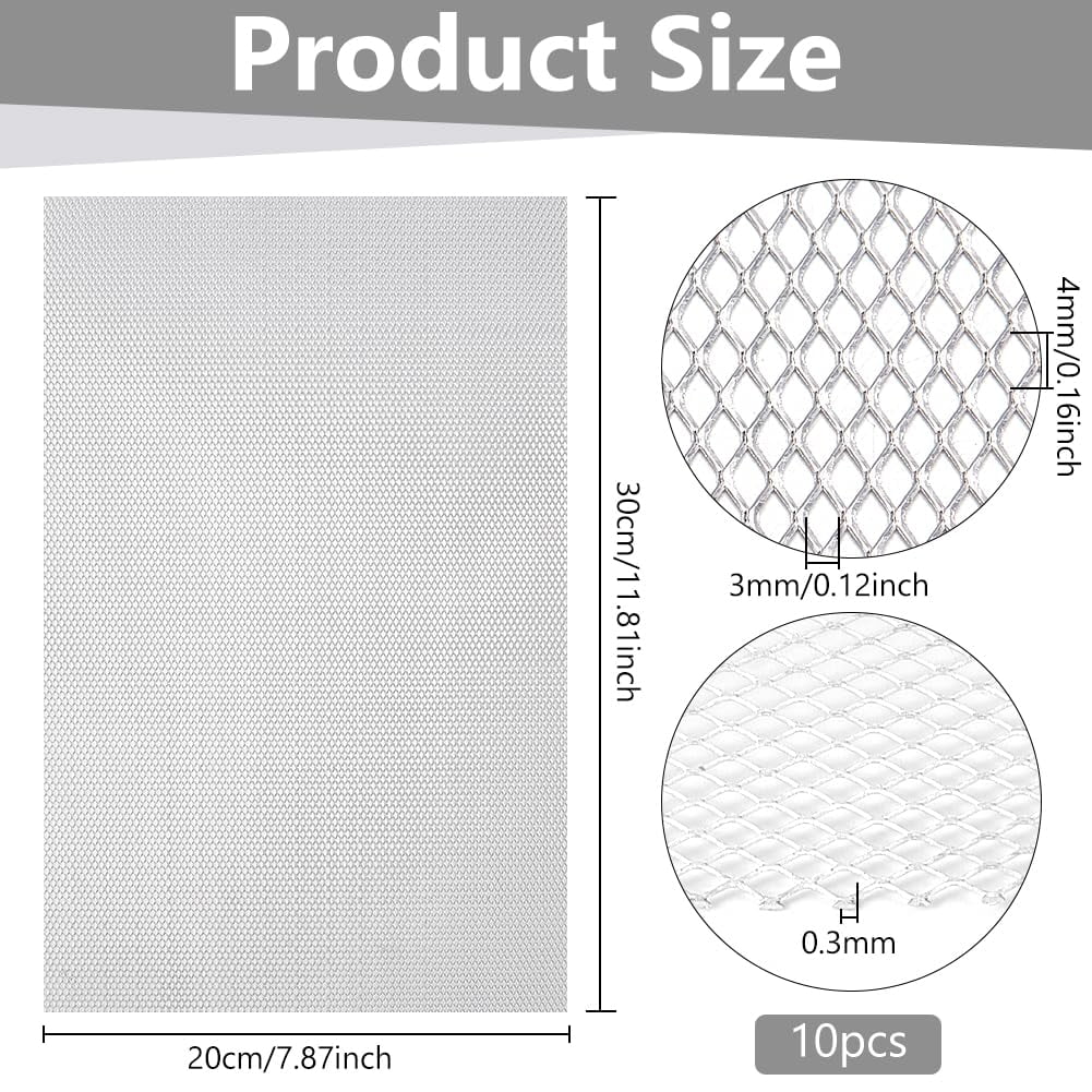 Aluminum Screen Rectangle White 300x200x0.3mm Hole: 3x4mm 10 pc ...
