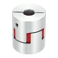 thumbnail image 1 of Aluminum Shaft Coupling 8mm to 10mm Coupler L35mm x D30mm Connector, 1 of 6