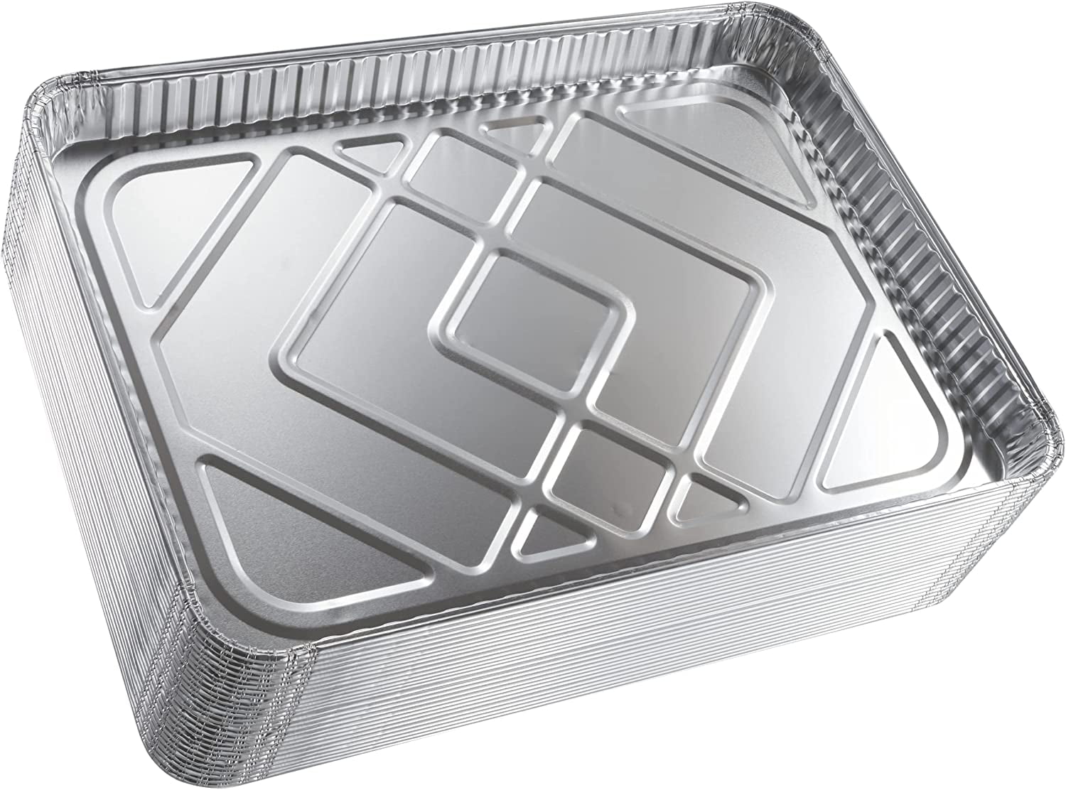 Large Aluminum Pans With Lids Disposable (15 Pans 15 Lids) Full Heavy Duty  Roasting, Broiling, Baking, Catering Pans 21x13x3