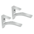 thumbnail image 1 of Aluminum Shelf Bracket for 5/8" to 3/4" Glass - Wall Mounted Decorative Shelf Supports with Screws by Fab Glass and Mirror, 1 of 1
