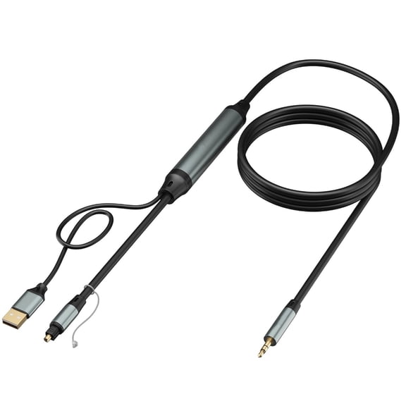 Aluminum Shell Fiber To Audios Adapters Supports 192kHz Sampling Rate For T v d Headphone Amplifiers