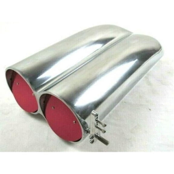 Aluminum Shotgun Double Barrel Intake Hood Scoop Smooth Dual Carb Setup, Polished