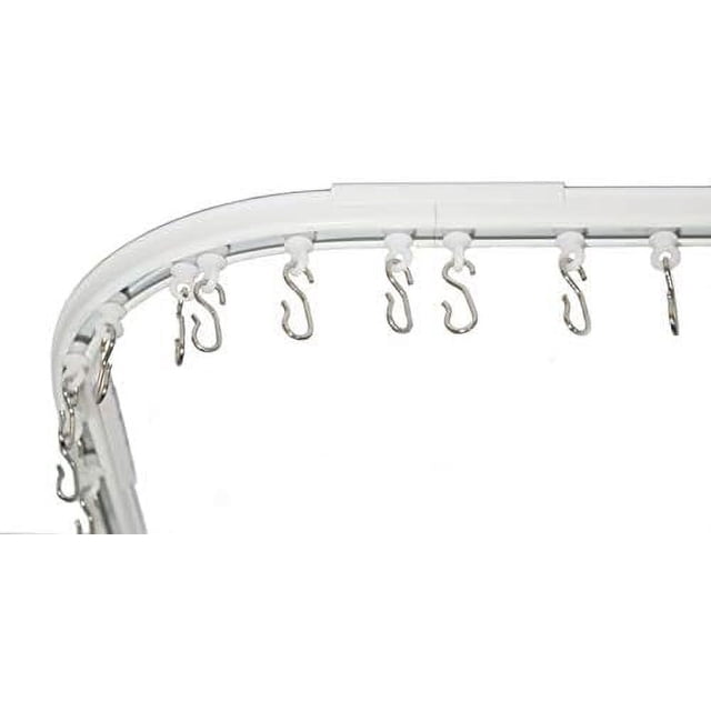 Aluminum Shower Curtain Track Set with Angled Bends in Multiple Styles ...