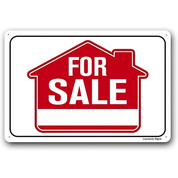 Aluminum Sign, For Sale Sign, 8x12 Inch, Metal Open House Signs for Real Estate Signs for Real Estate Agents