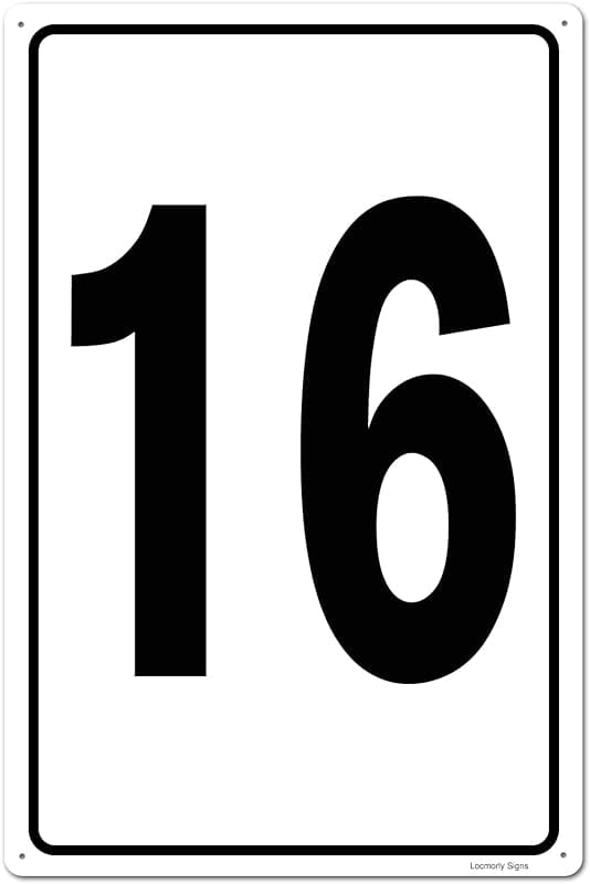 Aluminum Sign, Number 5 Sign, 8x12 Inch, Numbered Signs For Parking Lots And Outdoor Use