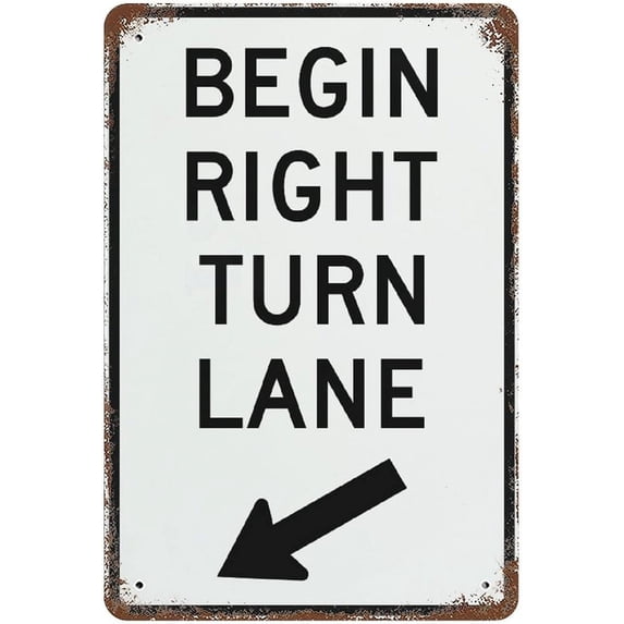 Aluminum Signs 12"x8" Slow Traffic Keep Right Personalized Metal Tin Sign Vintage Poster Retro Wall Art Novelty Street Signs Decor for Bar Road Man Cave Outdoor