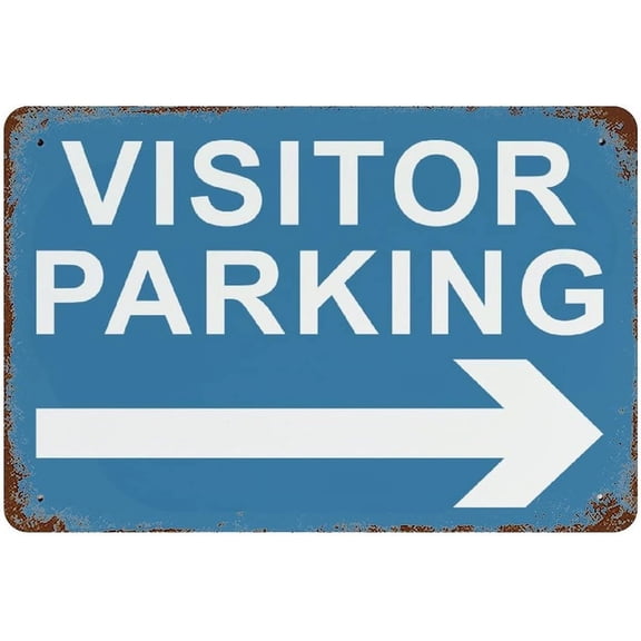 Aluminum Signs 8"x12" Visitor Parking Personalized Metal Tin Sign Vintage Poster Retro Wall Art Novelty Street Signs Decor for Bar Road Man Cave Outdoor
