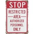 thumbnail image 1 of Aluminum Signs Stop All Visitors Must Report to Main Office 16"x12" Personalized Metal Tin Sign Vintage Poster Retro Wall Art Novelty Street Signs Decor for Bar Road Man Cave Outdoor, 1 of 5