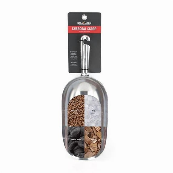 Aluminum Silver Charcoal & Pellet Scoop