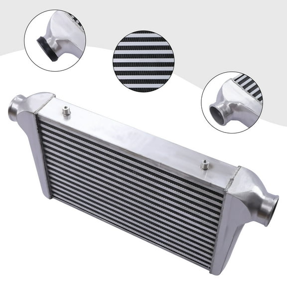 Aluminum Silver Universal Intercooler 25X12X3 2.5" I/O fit Toyota Acura BWM Audi Honda Mazda LightweightDesign