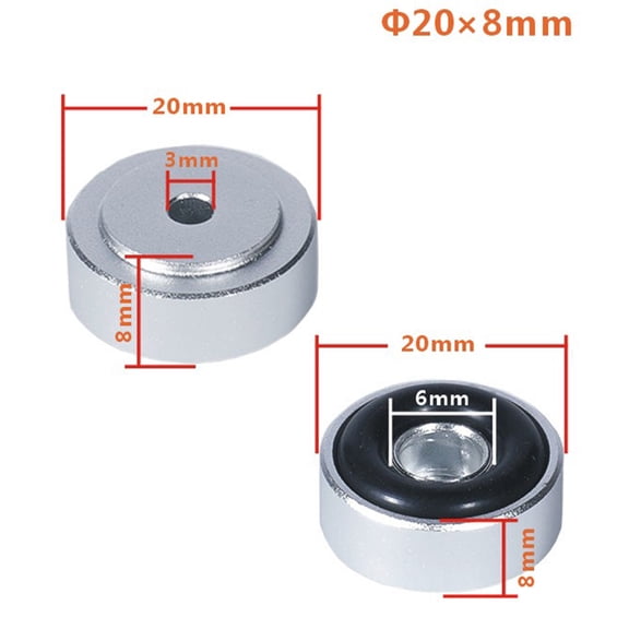 Aluminum Slip Resistant Pad Sound Dampening Amplifier Feet, Shock Reducing Auditory Gear Isolation Easy Installs