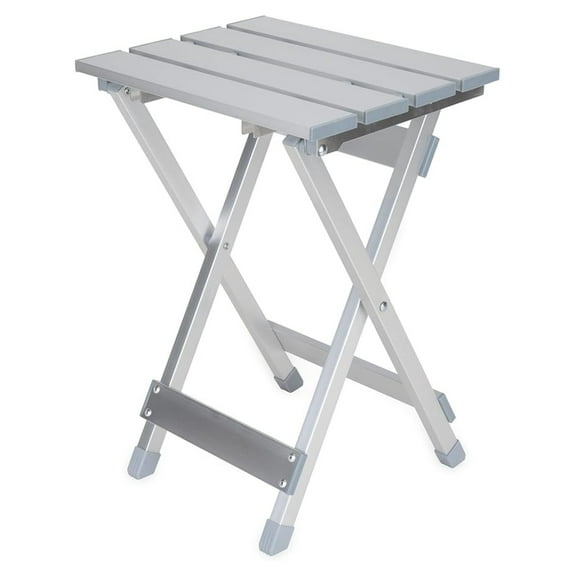 Aluminum Small Outdoor Side Table - Folding Camping Table Supports Up to 130lb - Features Durable Aluminum Construction - Collapses for Easy RV Storage - (51890)