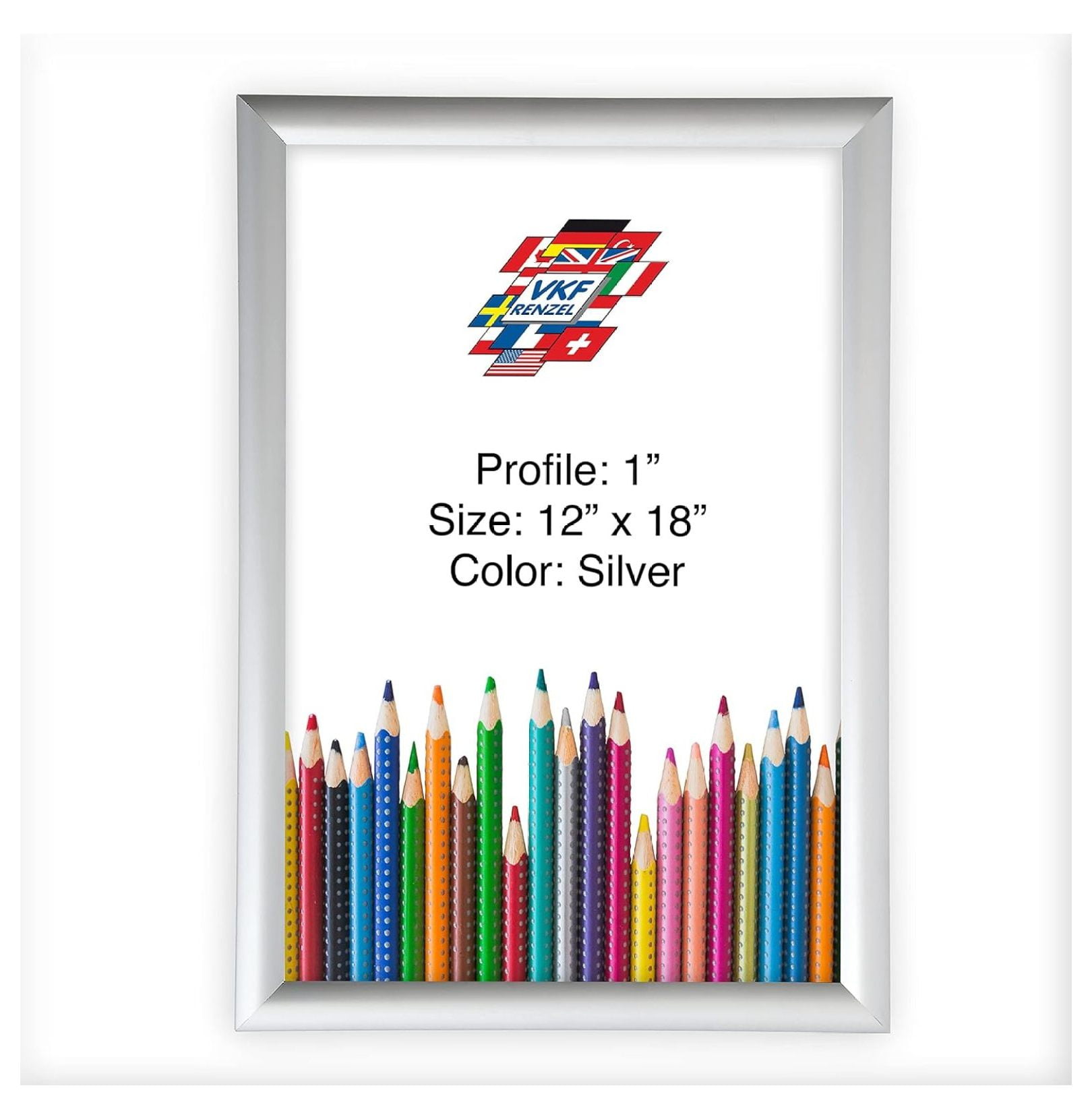 Aluminum Snap Frame, Front Loading Pictures Frame, 12