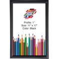 Aluminum Snap Frame, Front Loading Pictures Frame, 8.5" x 11", Black