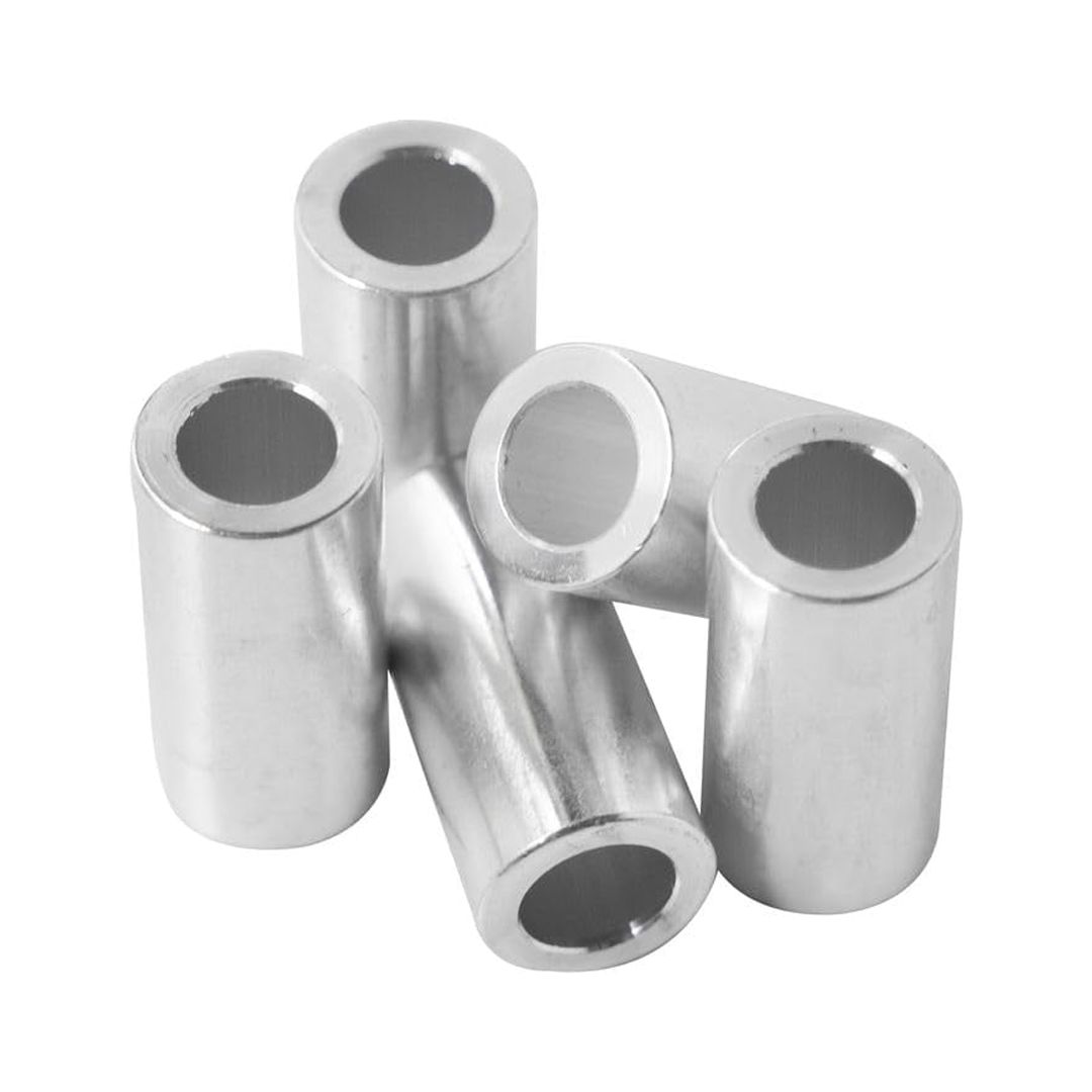 Aluminum Spacer - 3/4" OD X 3/8" ID X Choose Length, Round Unthreaded Bushing For 3/8" Or M10 Bolts, Black, 2 Pack