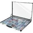 thumbnail image 1 of Aluminum Sports Card Display Case & Trading Show Display Case Table Top Portable Frame with Clear Glass Showcase with Locks for Jewelry Craft Collector, 1 of 15