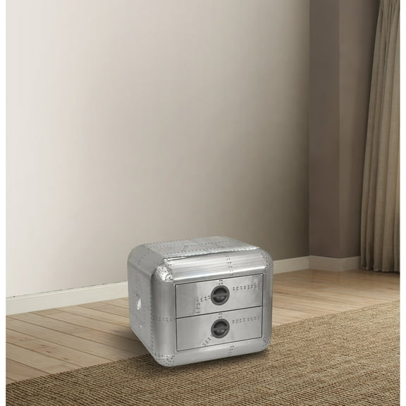 Aluminum Square 2 Table - And Choice Trunk Style End Makes A Statement Piece