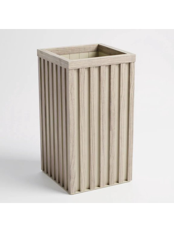 Aluminum Square Planter - Ash Brown, Indoor/Outdoor Flower Pot with Drainage & Adjustable Tray - LNP